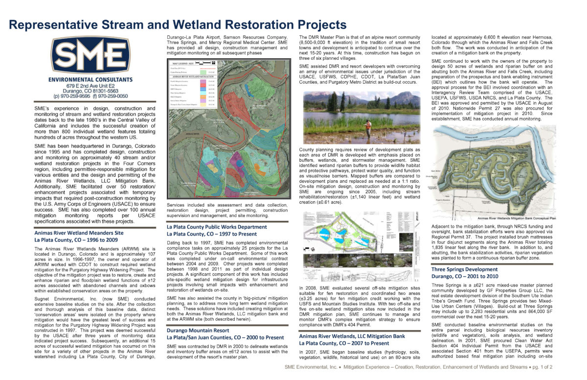 SME Environmental Select Projects – wetlands streams mitigation | SME ...